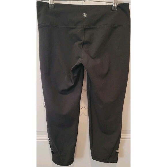 CLEARANCE Athleta Womens 'Mind Over Matter' Capri Leggings SZ Medium Crisscross - Picture 3 of 14